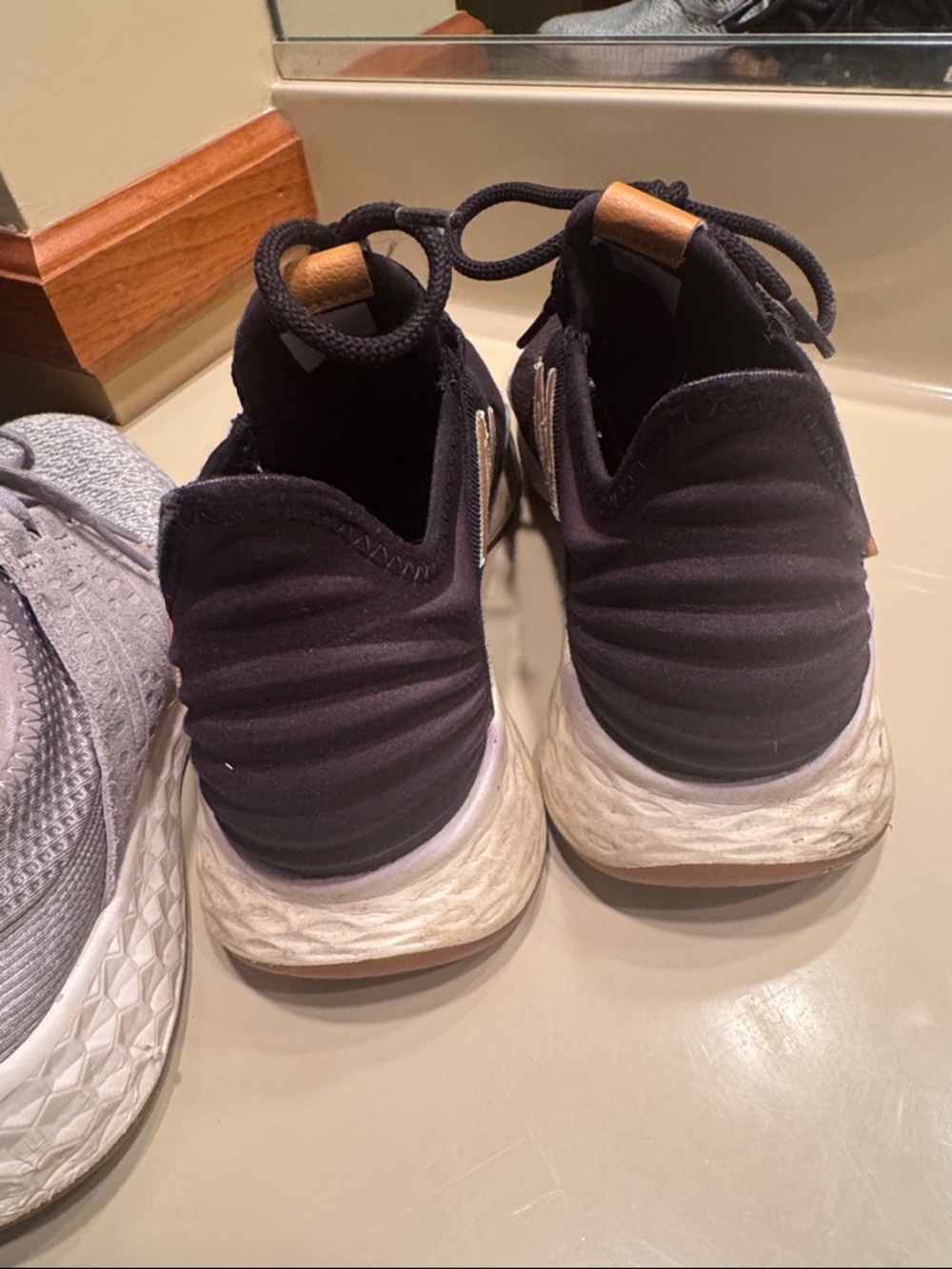 New Balance Sneakers Duo - Black and Light Gray with Tan Details 8D - Picture 7 of 9